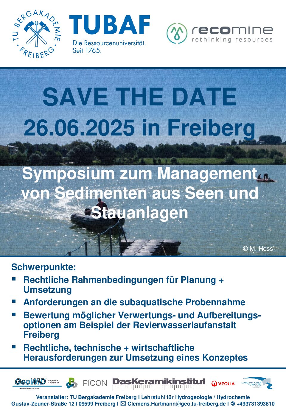 Symposium zum Management von Sedimenten aus Seen und Stauanlagen